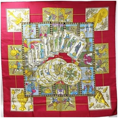 hermes tarot card scarf|HERMES Scarf Carre90 Silk Square LE TAROT (Tarot Cards) .